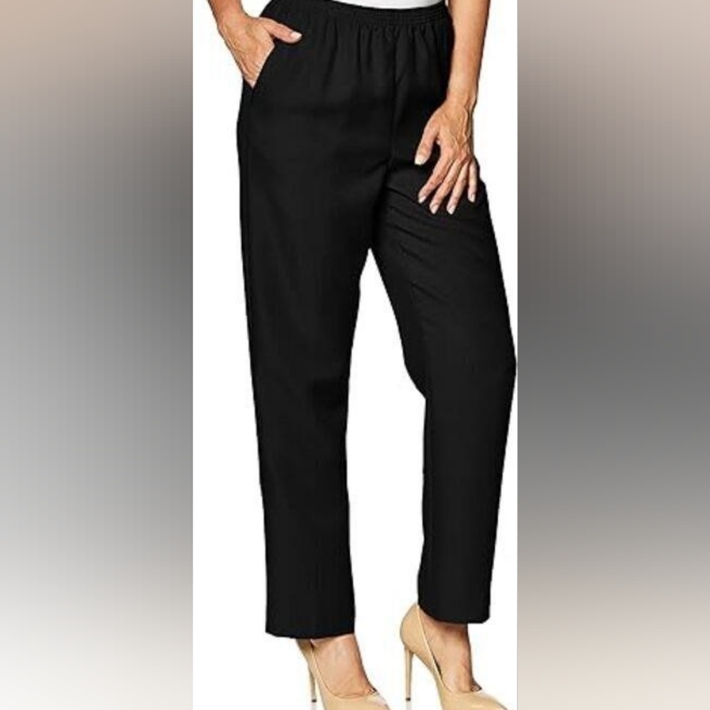 Alfred Dunner Women's straight legged black pants- sz 18